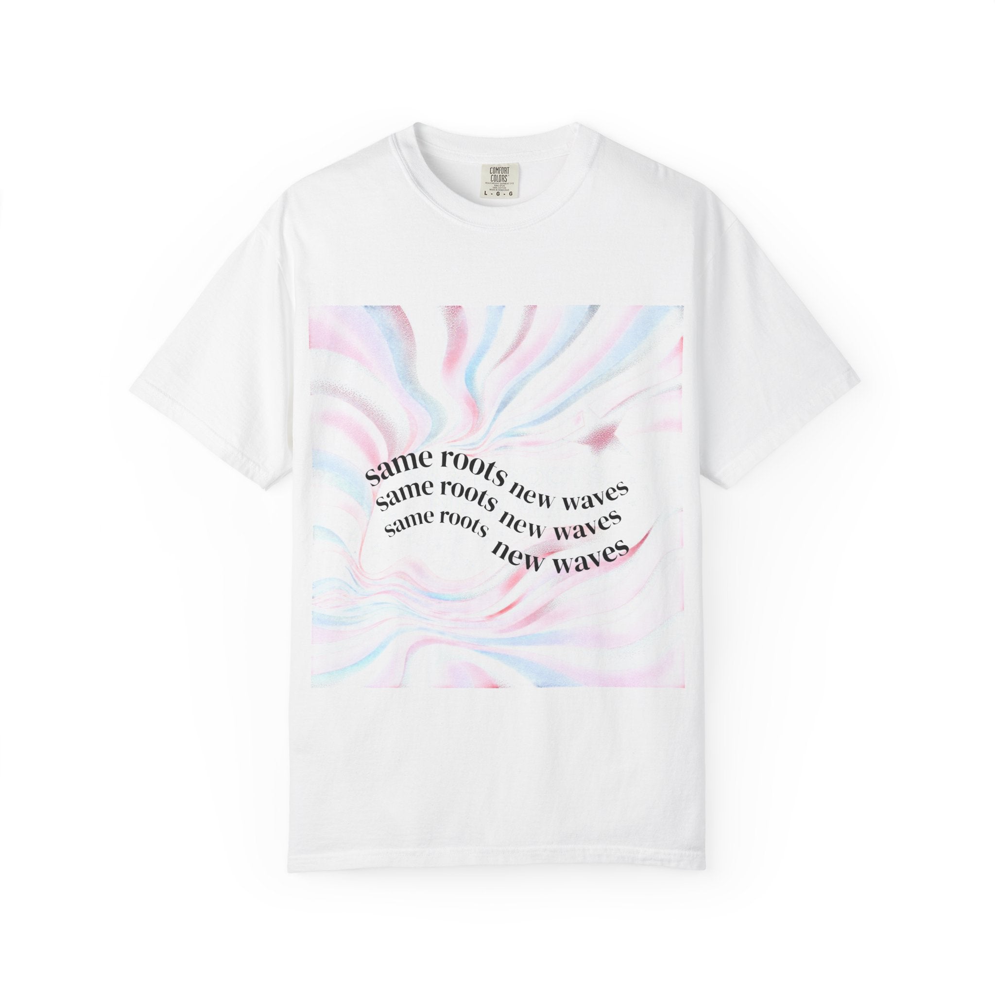 Same Roads, New Waves" Pastel Swirl Graphic Tee